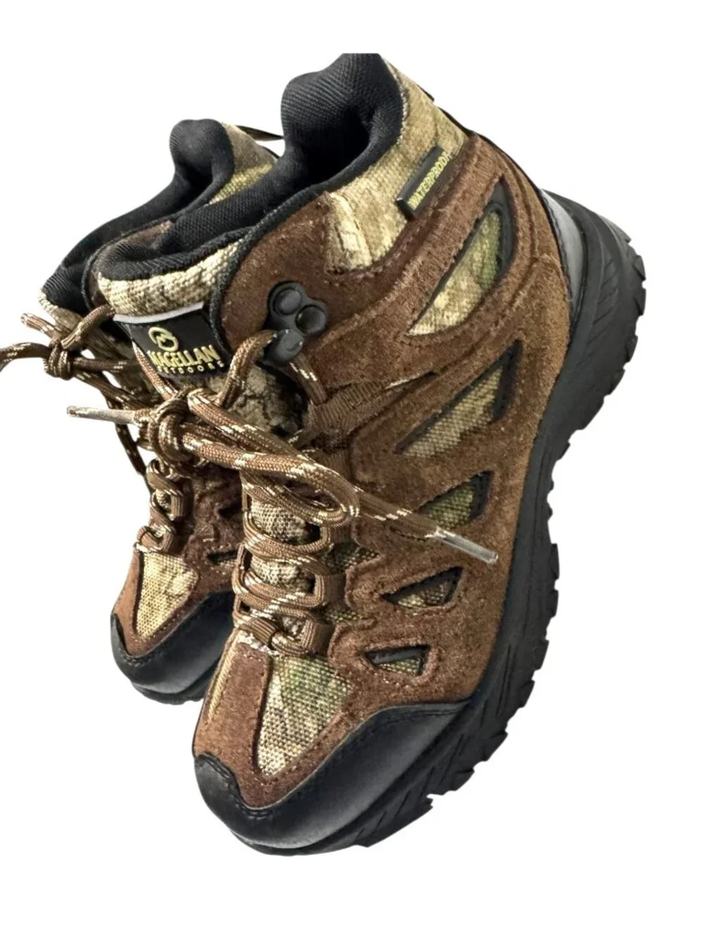 Magellan‎ Outdoors Boys Waterproof Camo Hiking Boots Size 2